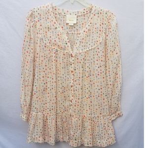 Maeve Printed Long Sleeve Blouse